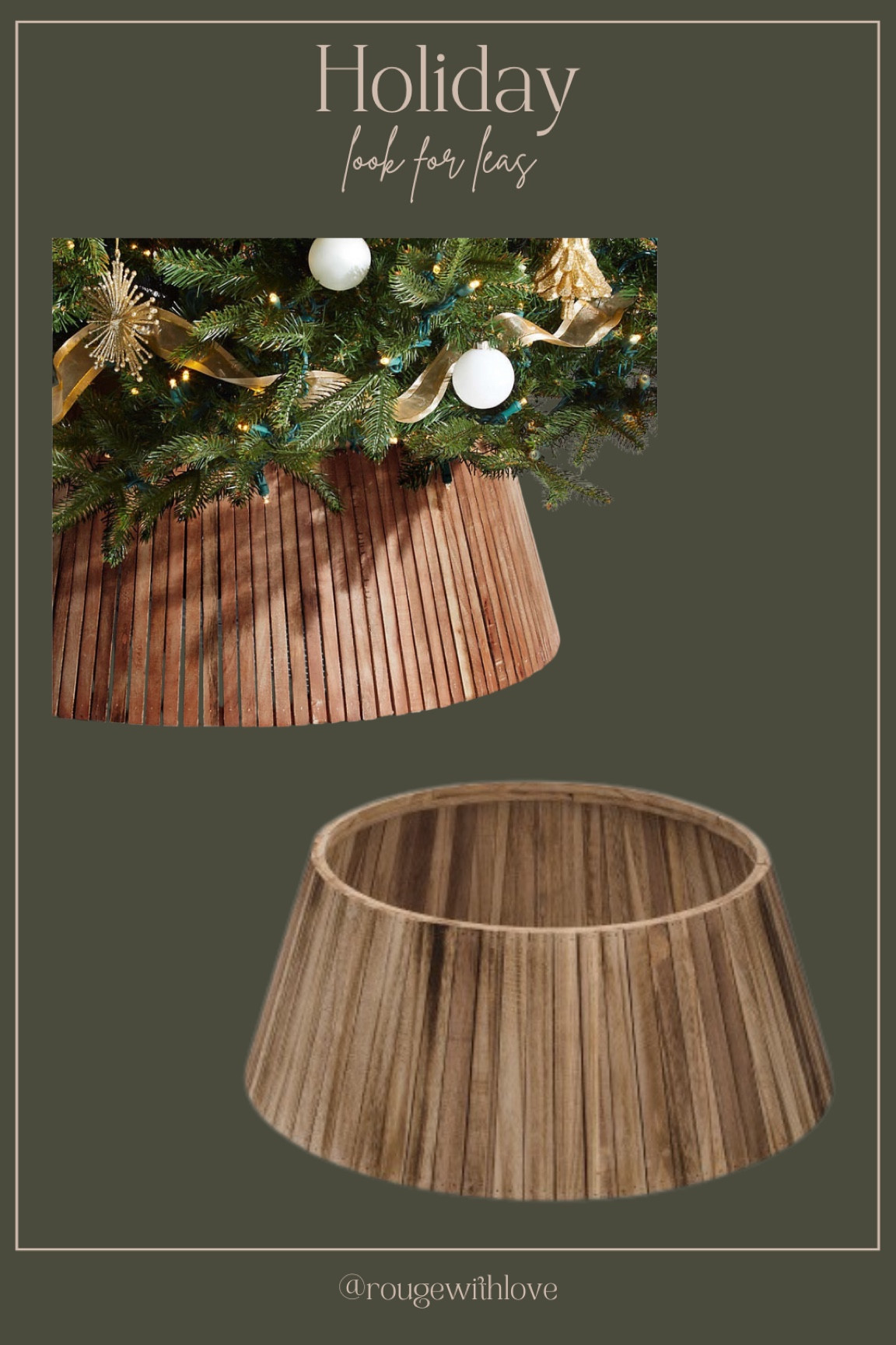 Tree collar look for less
Crate and barrel
Tjmaxx
Jo Jo fletcher
Wood tree collar
Tree skirt


#LTKHolidaySale #LTKHoliday #LTKSeasonal