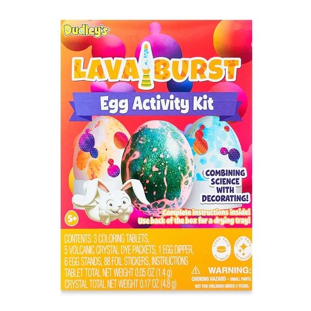 Dudley's, Lava Burst Egg Decorating Kit, Dye, Easter, Stickers | Walmart (US)