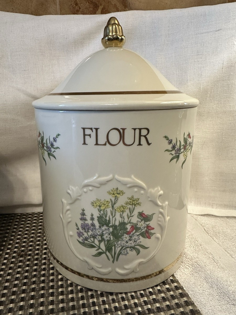 Lenox 1993 Flour Porcelain Canister Spice Garden Porcelain With Good Trim | eBay | eBay US