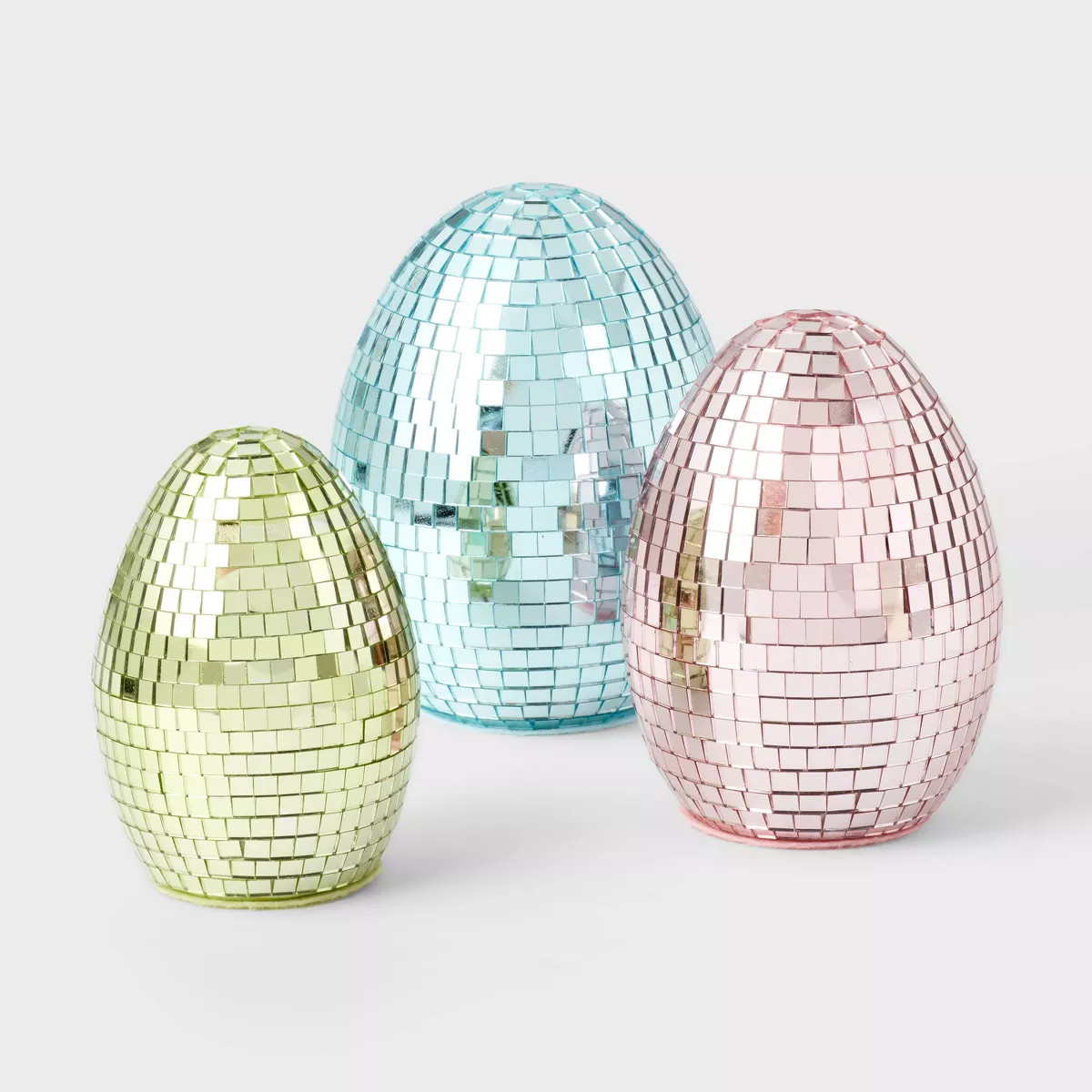 3pk Disco Eggs Tabletop Easter Decor - Spritz™ | Target