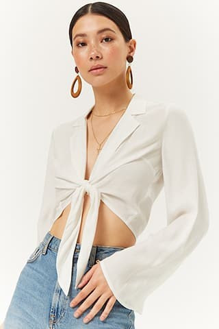 Knotted Tie-Front Top | Forever 21 (US)