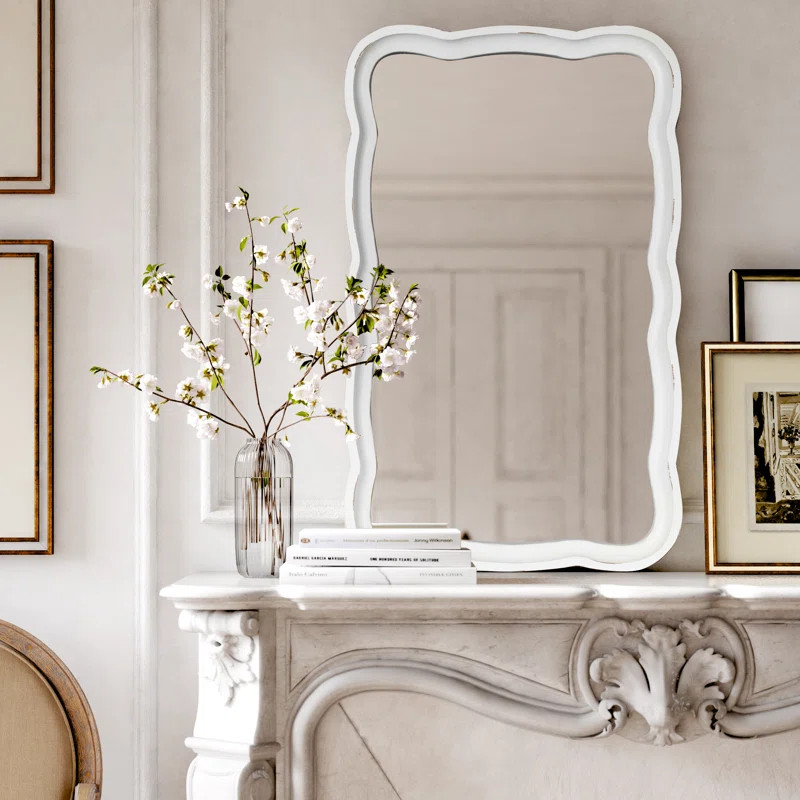 Lucie Asymmetrical Solid Wood Wall Mirror | Wayfair North America