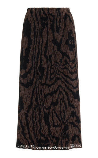 Wood Grooves Printed Lace Plissé Skirt | Moda Operandi (Global)
