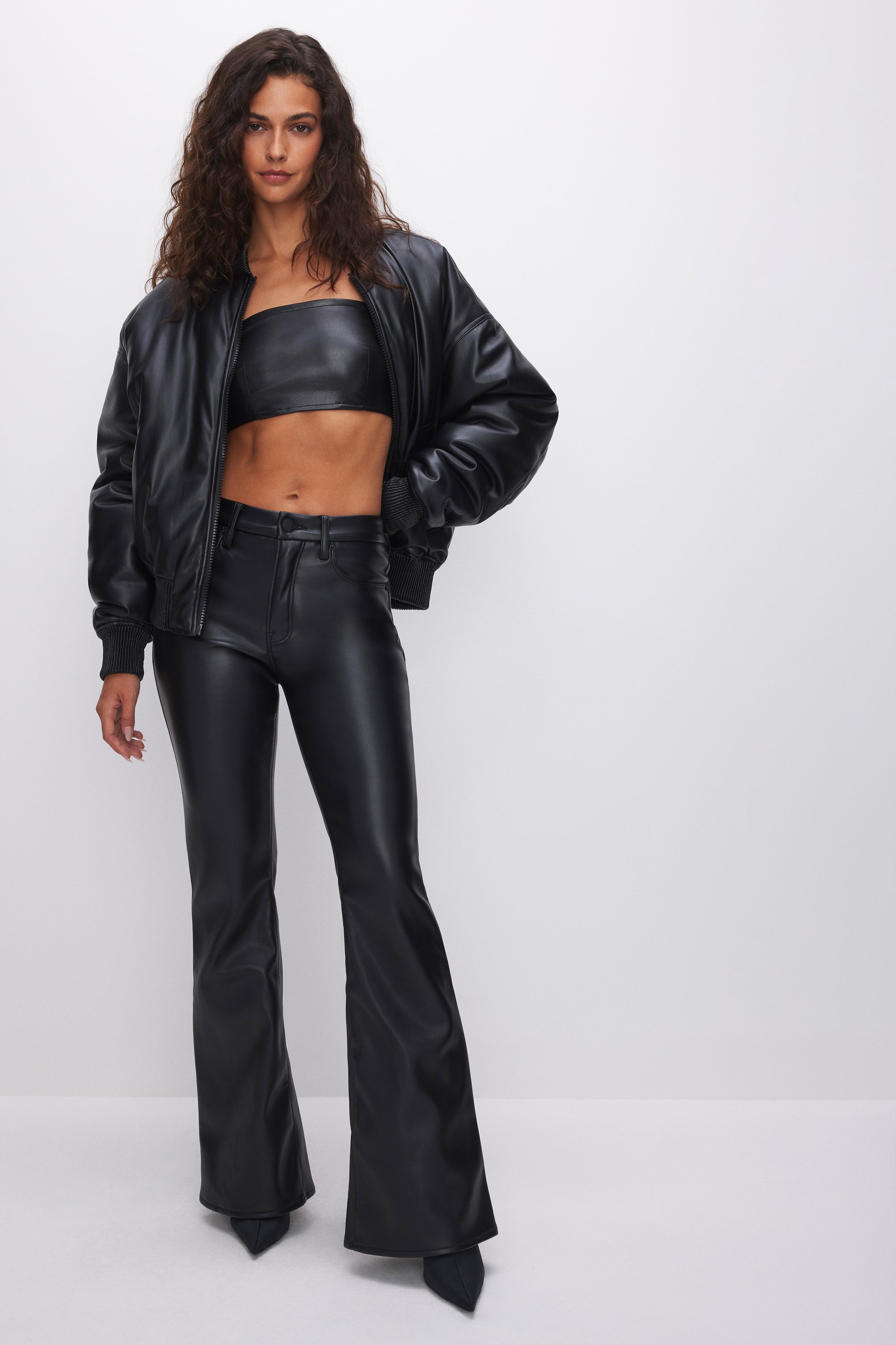 FAUX LEATHER BANDEAU  | BLACK001 - GOOD AMERICAN | Good American