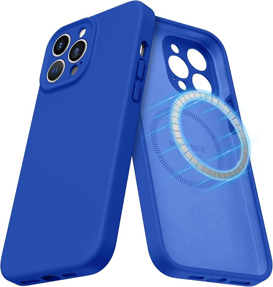 MCFANCE Silicone Magnetic Case for iPhone 13 Pro Max Magsafe Case Silicone Phone Case with Microf... | Amazon (US)