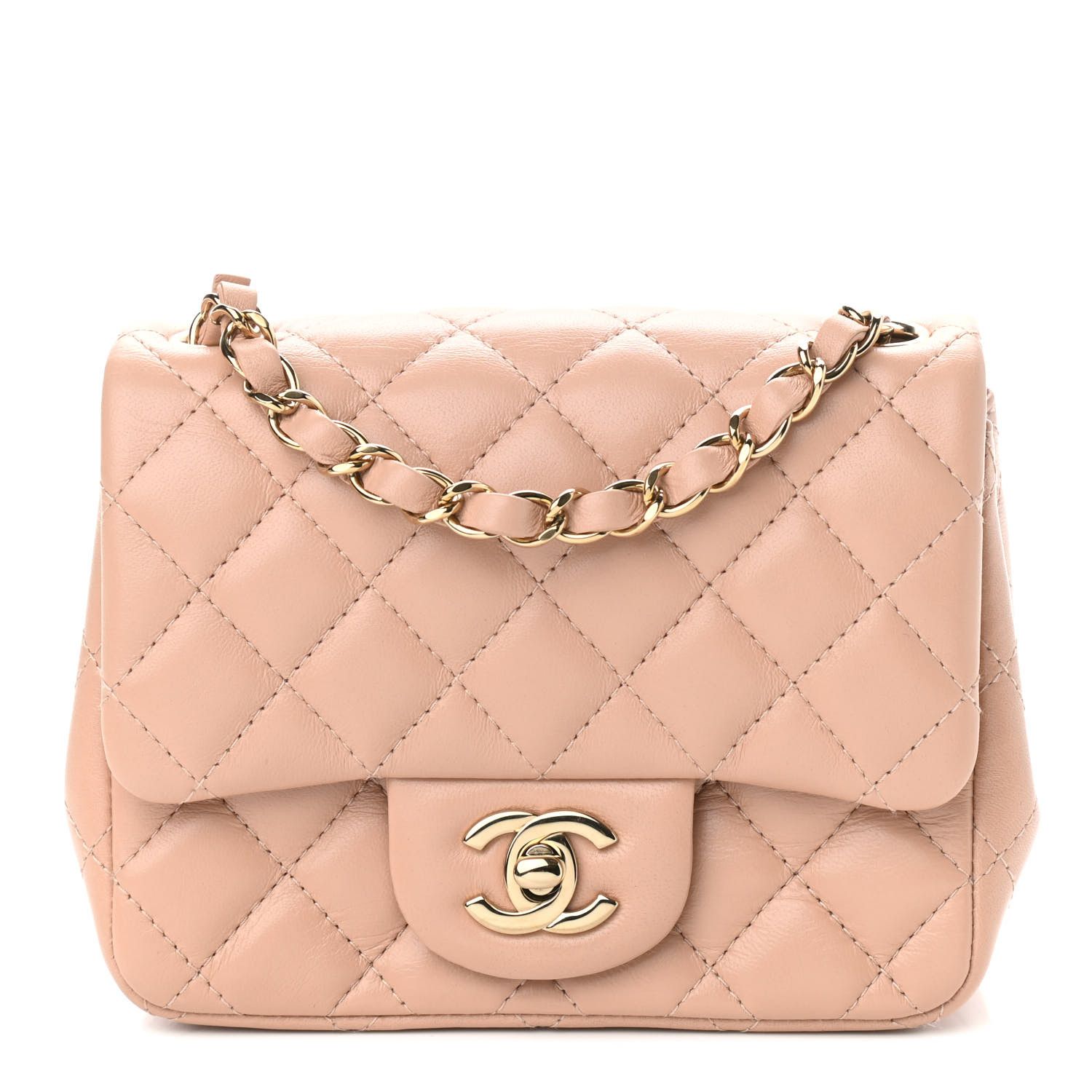 CHANEL

Lambskin Quilted Mini Square Flap Beige | Fashionphile