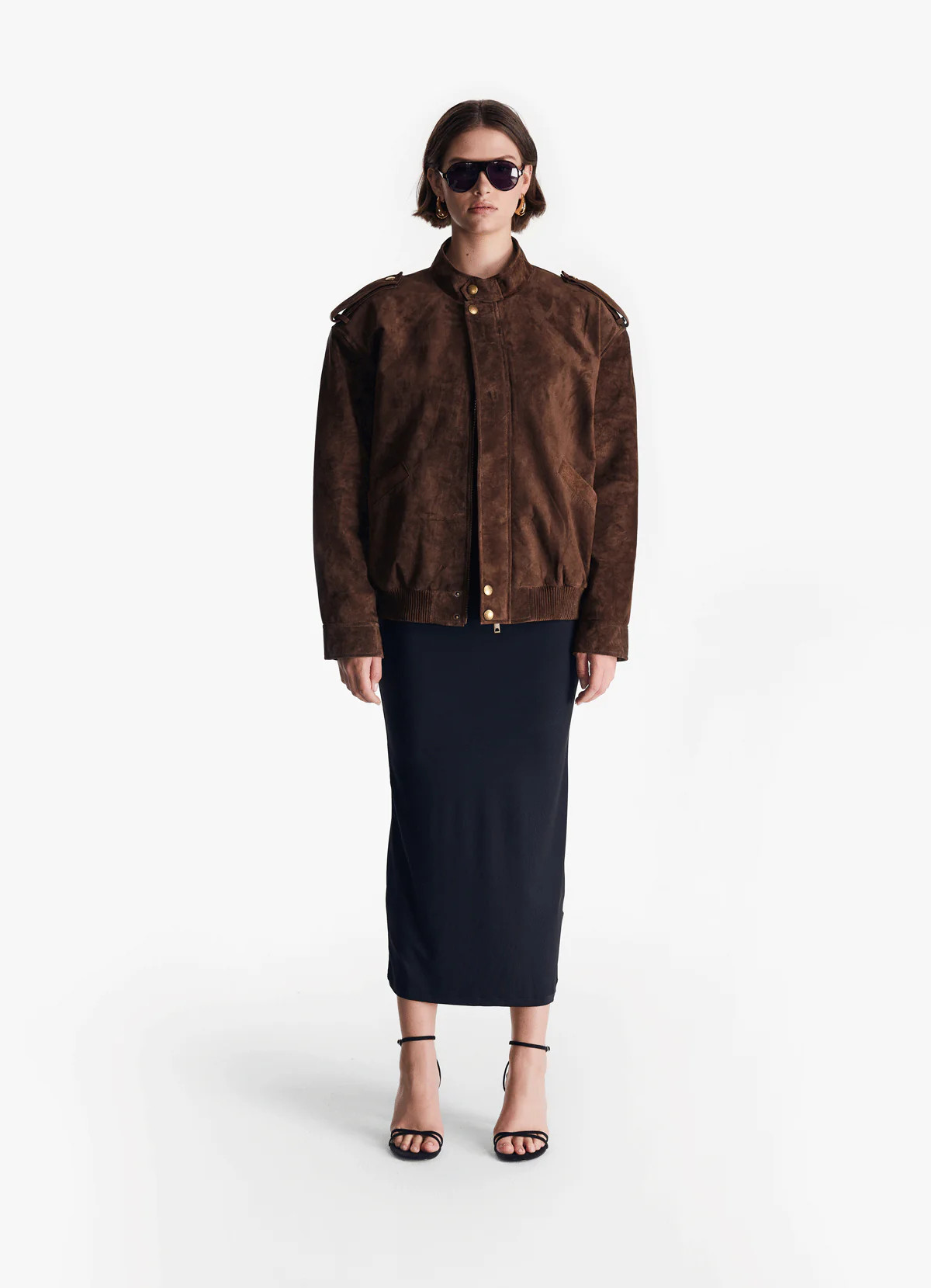 Brown Suede Bomber Jacket | DE SAVARY LONDON