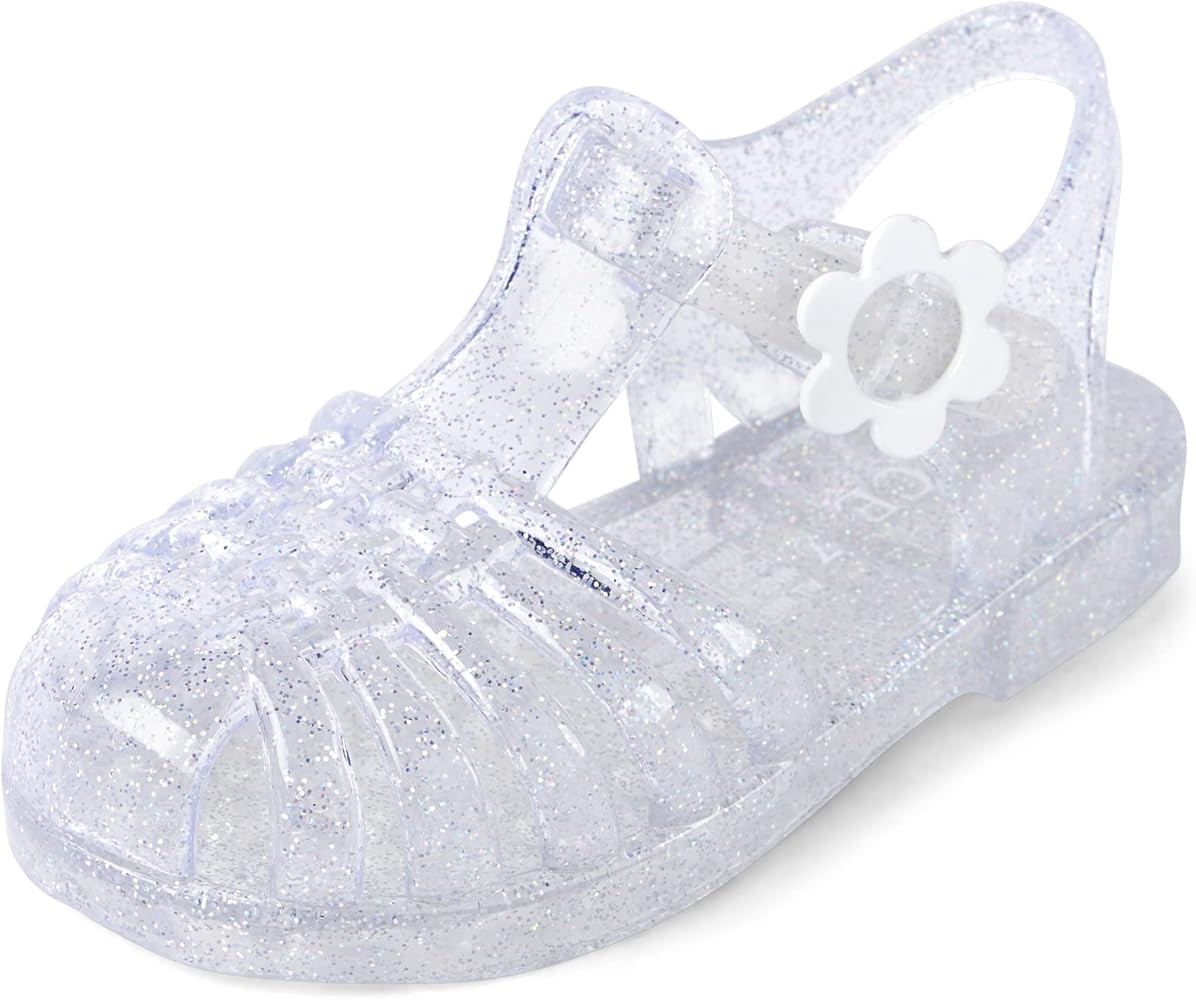 The Children's Place Toddler Girls Jelly Fisherman Sandals, Silver Glitter, 4 | Amazon (US)