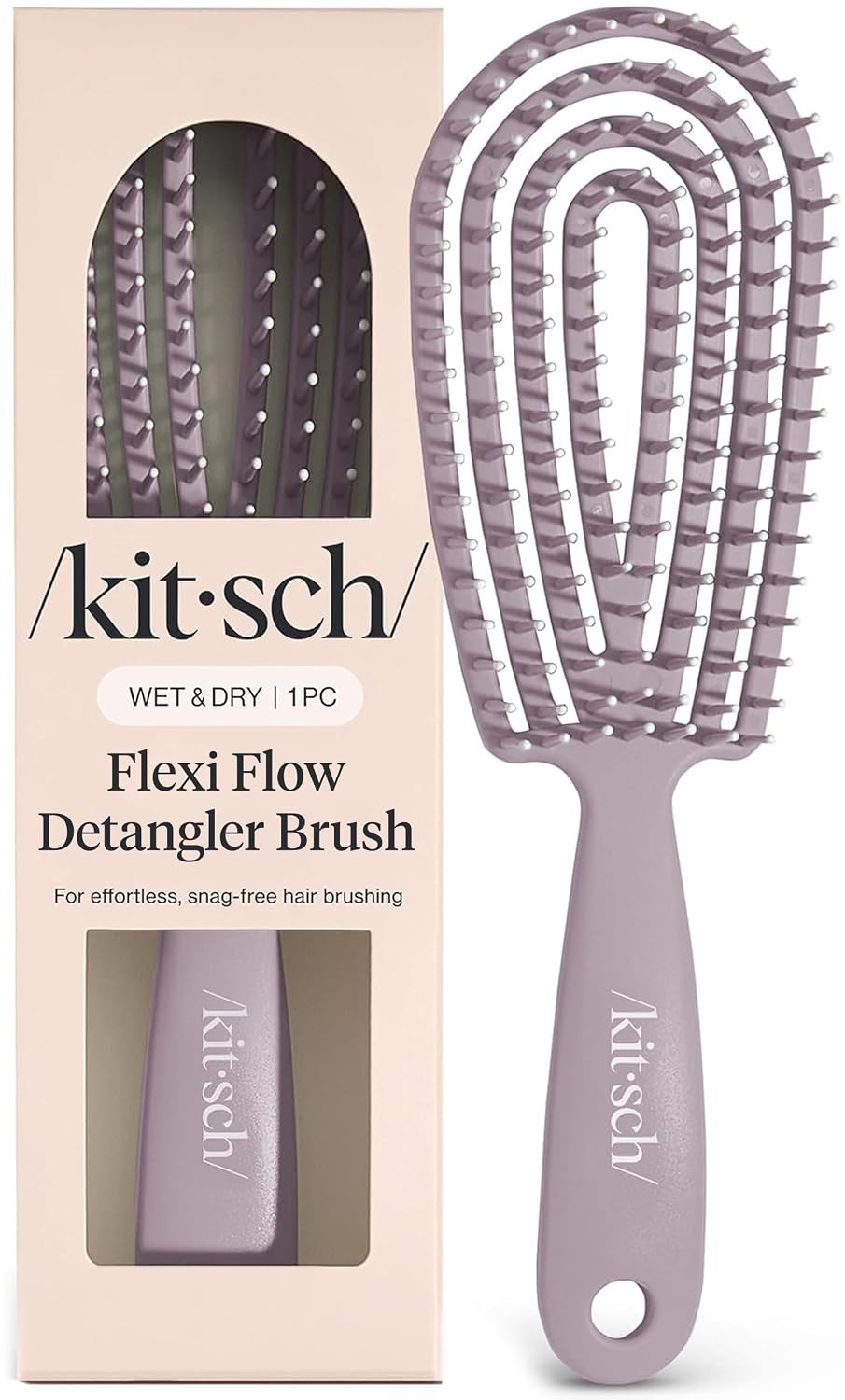 Kitsch Flexi Flow Detangler Brush, Hair Brushes For Women - Soft Violet | Amazon (US)