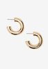 Small Gold Tone Hoop Earrings | Ashley Stewart
