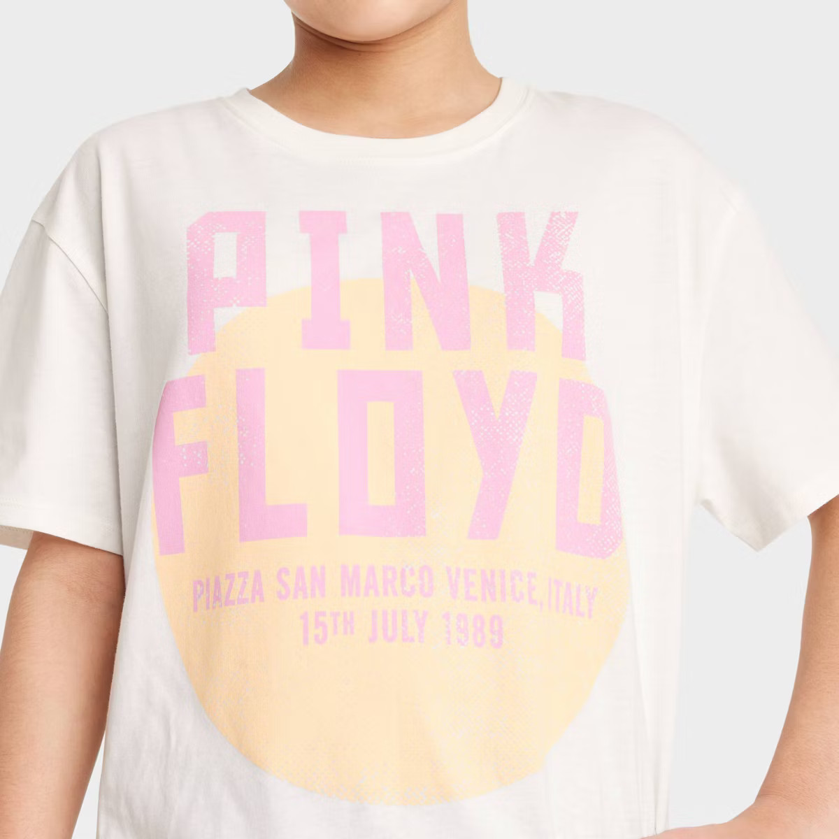 Girls' Pink Floyd Oversized Graphic T-Shirt - art class™ Cream | Target