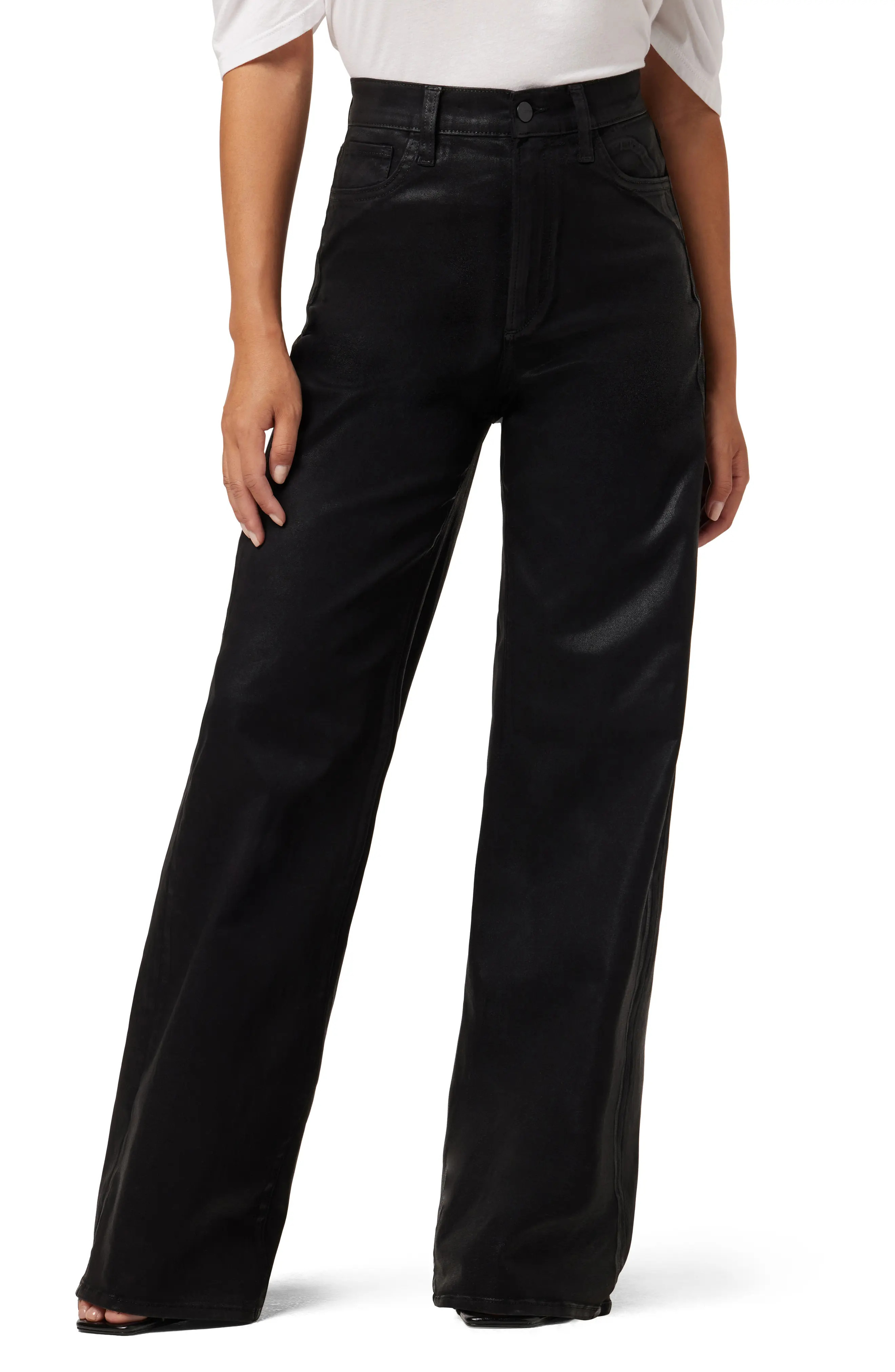 The Mia Coated High Waist Wide Leg Jeans (Women) | Nordstrom | Nordstrom