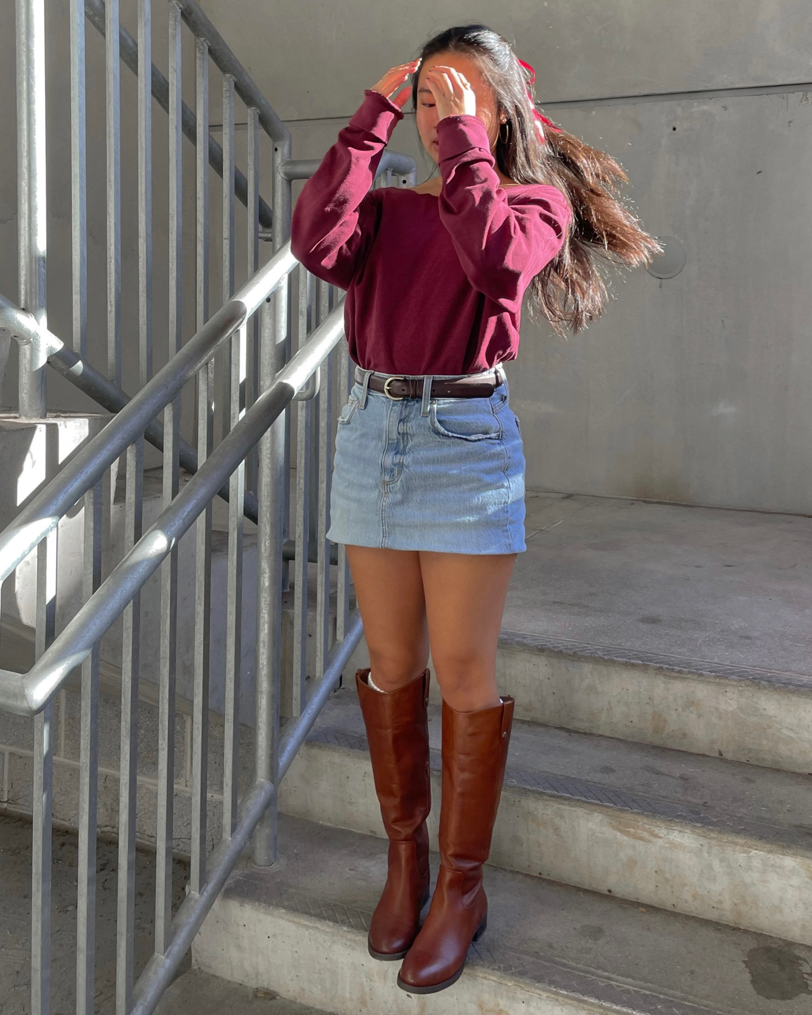 I cut the collar of my crewneck to make it wide neck and I cut the skirt to make it mini! 

#LTKCyberWeek #LTKSeasonal #LTKstyletip