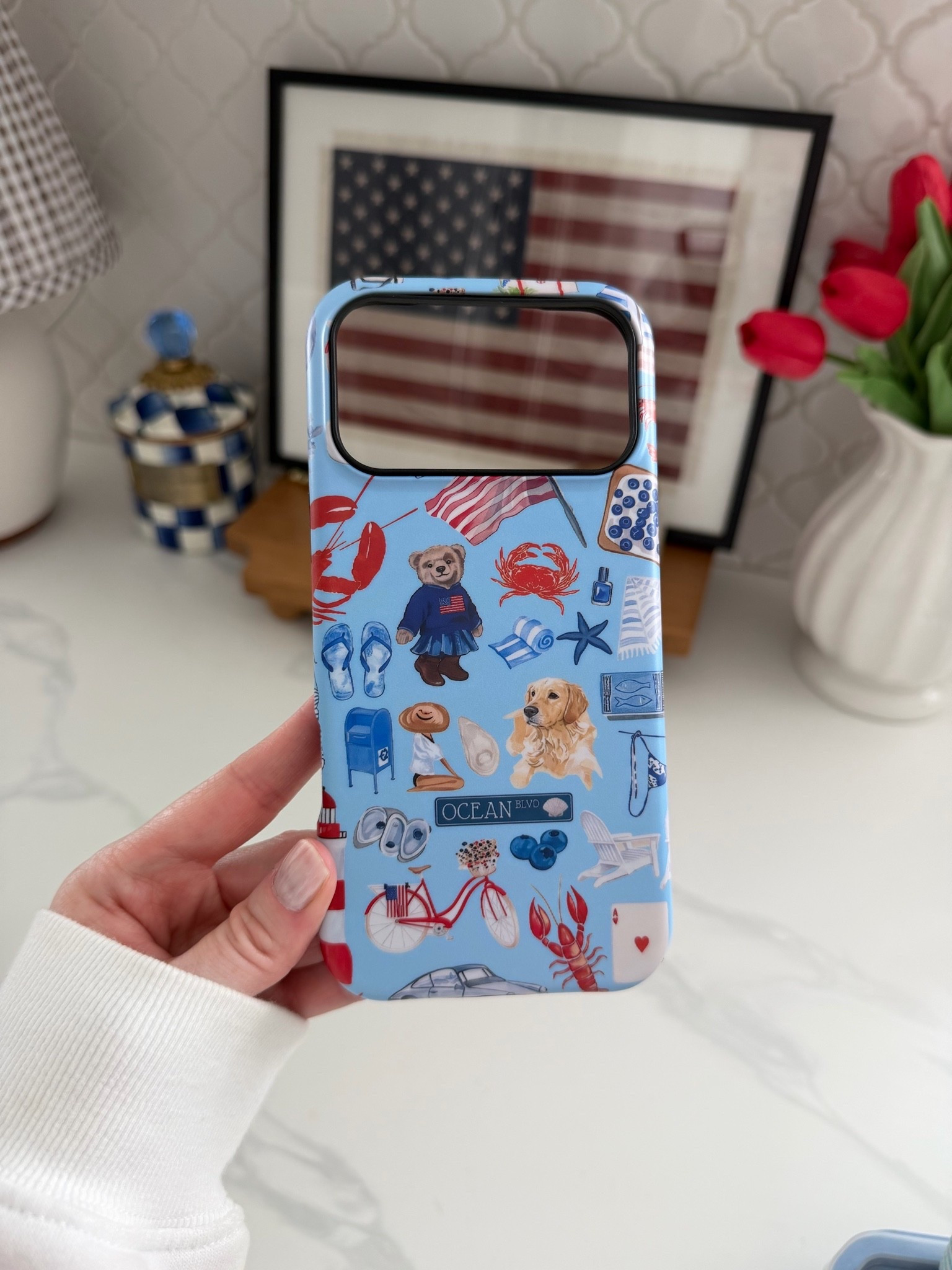 Cutest coastal phone case for summer 🧸🦞🐚
 ralph lauren inspired