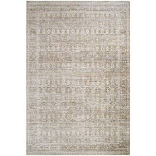 Becki Owens Margaret Taupe Damask 9 ft. x 13 ft. Washable Indoor/Outdoor Area Rug | The Home Depot