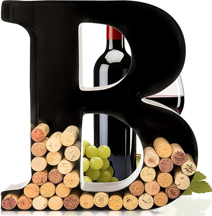 will's Metal Wine Cork Holder - Letters A to Z | Modern Housewarming Gift, Home Bar Decor Wine Gi... | Amazon (US)