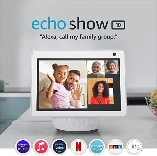 Echo Show 10 (3rd Gen) | HD smart display with motion and Alexa | Glacier White | Amazon (US)