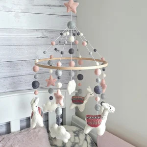 Neutral Llama Baby Mobile, Nursery Mobile, Crib Mobile, Mobile Baby, Felt Mobile, Nursery Decor, ... | Etsy (US)