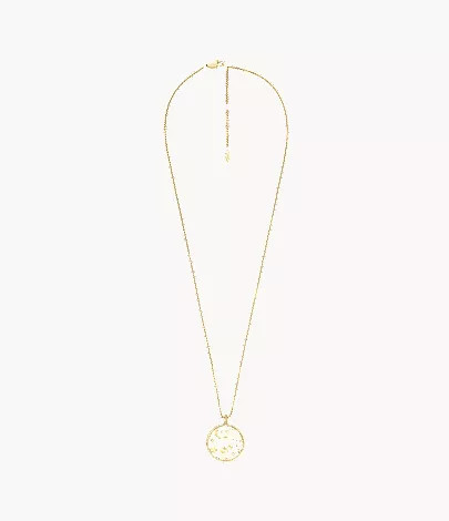 Sutton Golden Icons Gold-Tone Stainless Steel Pendant Necklace | Fossil (US)
