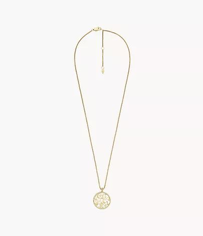 Sutton Golden Icons Gold-Tone Stainless Steel Pendant Necklace | Fossil (US)