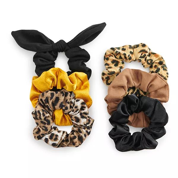 SO® Leopard Print Scrunchie Set | Kohl's