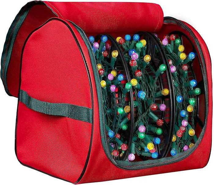 ZOBER Christmas Light Storage Reels - Christmas Light Organizer with 3 Plastic Wheels - 600D Oxfo... | Amazon (US)