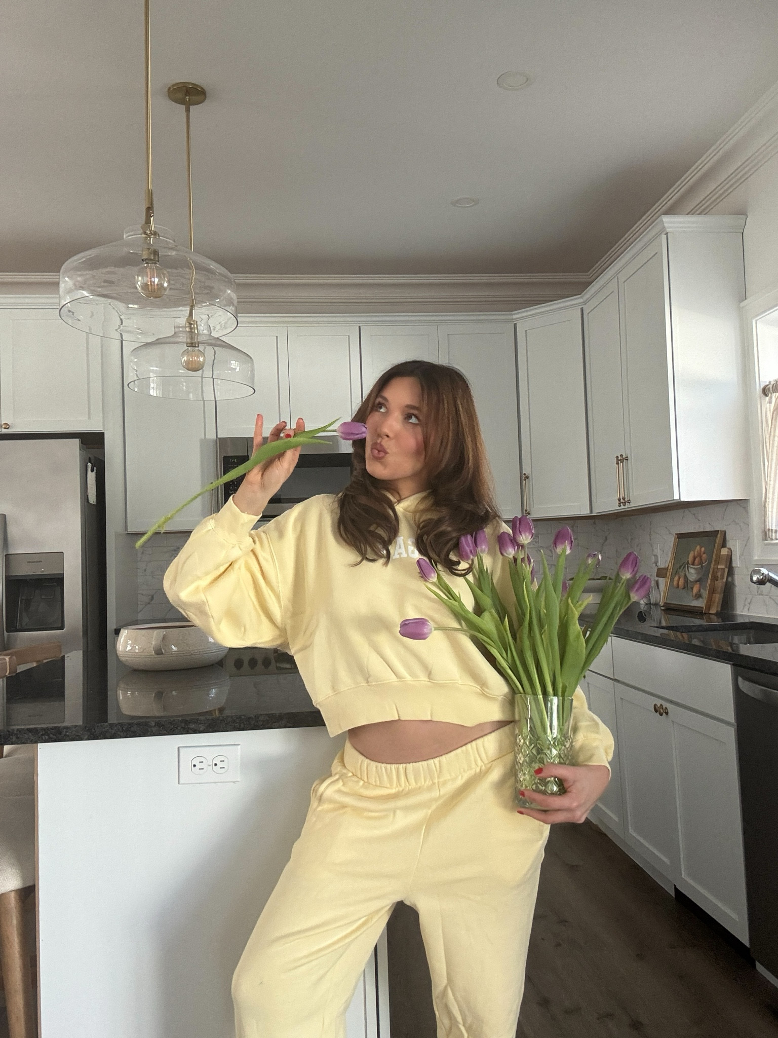 Cutest sweat set for spring! Su ch good quality , i got small in both🧈

#LTKStyleTip #LTKSeasonal #LTKFindsUnder100