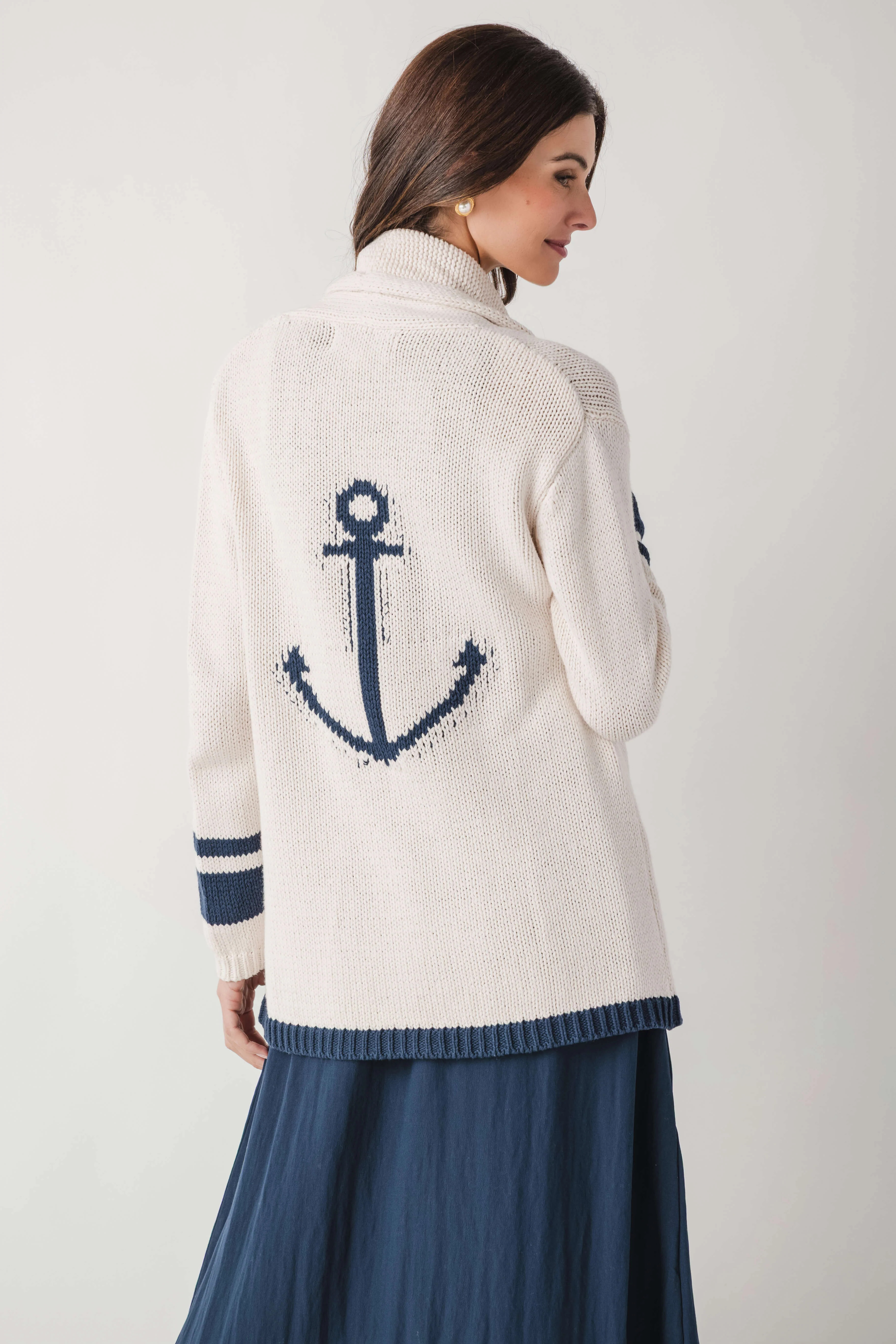 Vintage Havana Anchor Cardigan | Social Threads