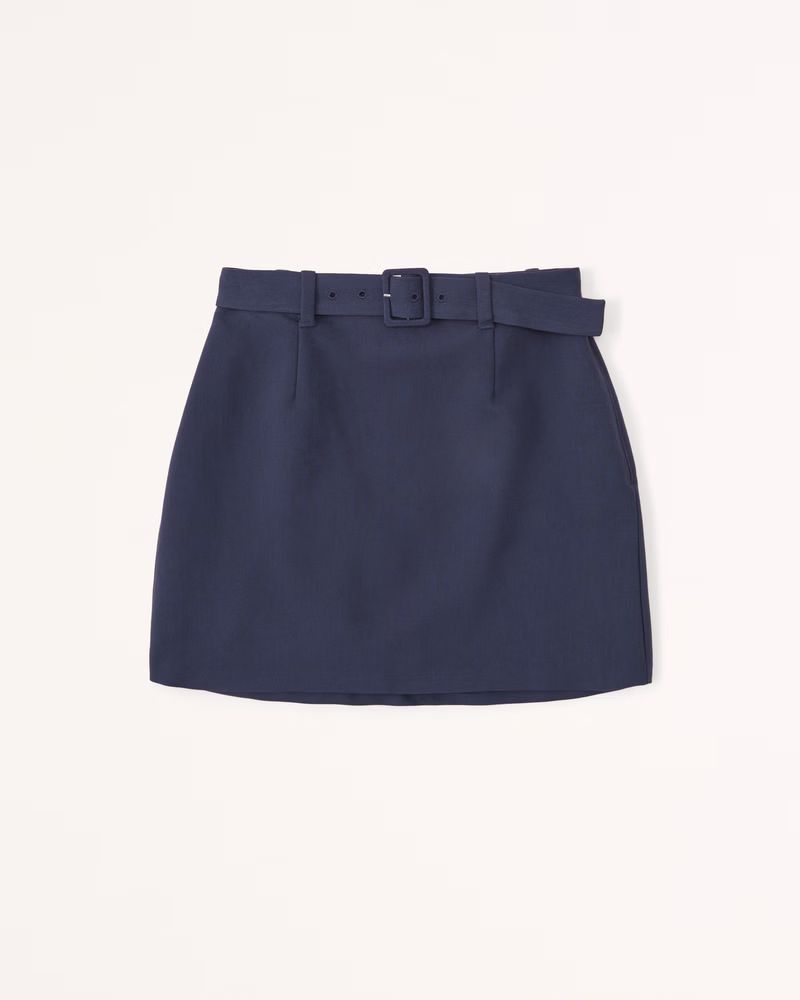 Belted Menswear Mini Skort | Abercrombie & Fitch (US)