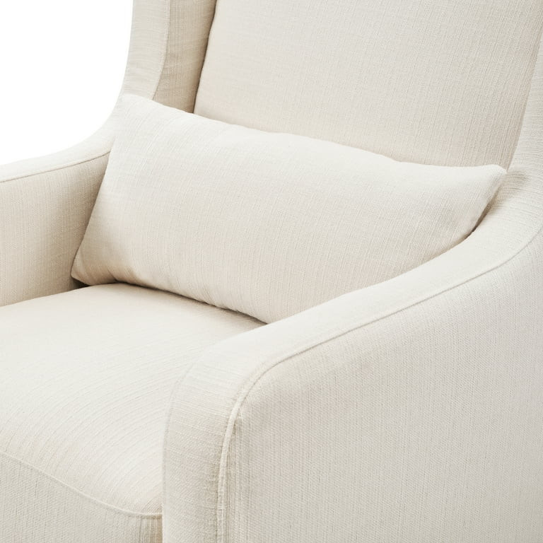 Carter's Adrian Swivel Glider with Storage Ottoman, Cream Linen | Walmart (US)