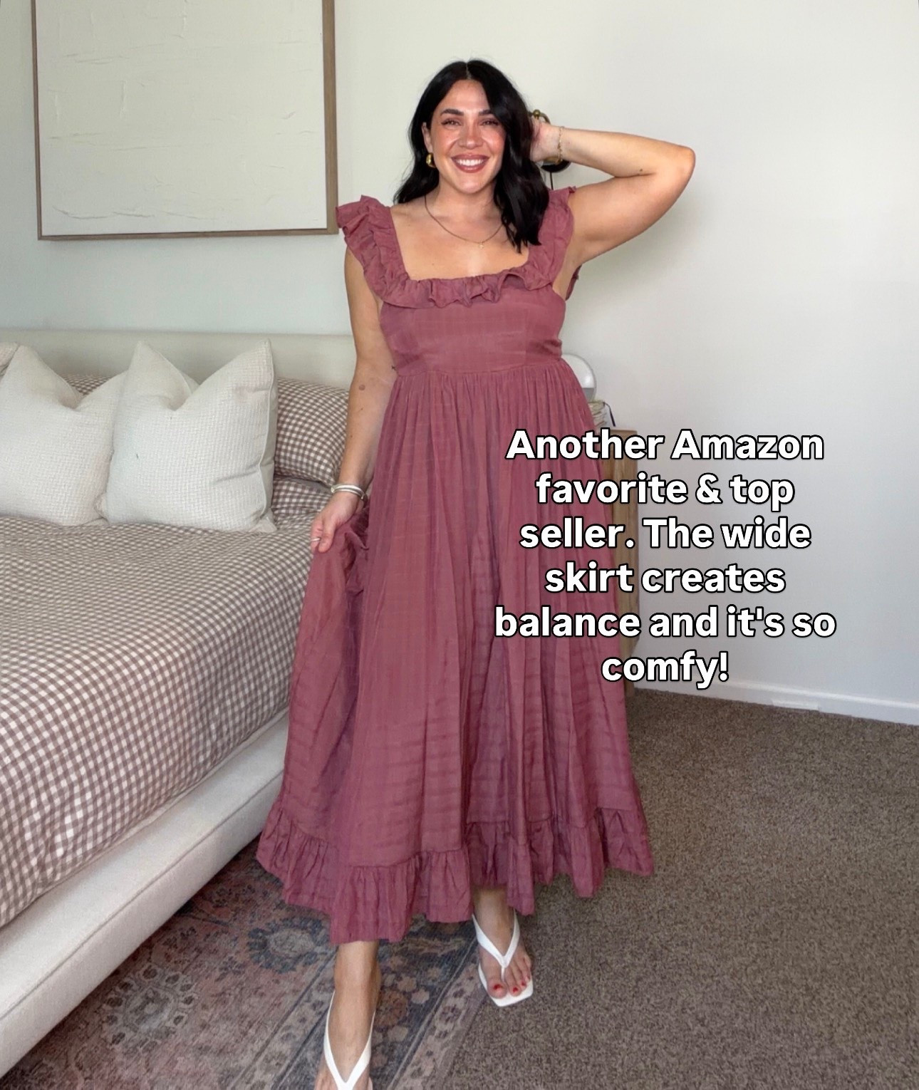The prettiest ruffle sleeve maxi dress from Amazon! Affordable and amazing quality, I'm in a Large.

#LTKMidsize #LTKSeasonal #LTKootd