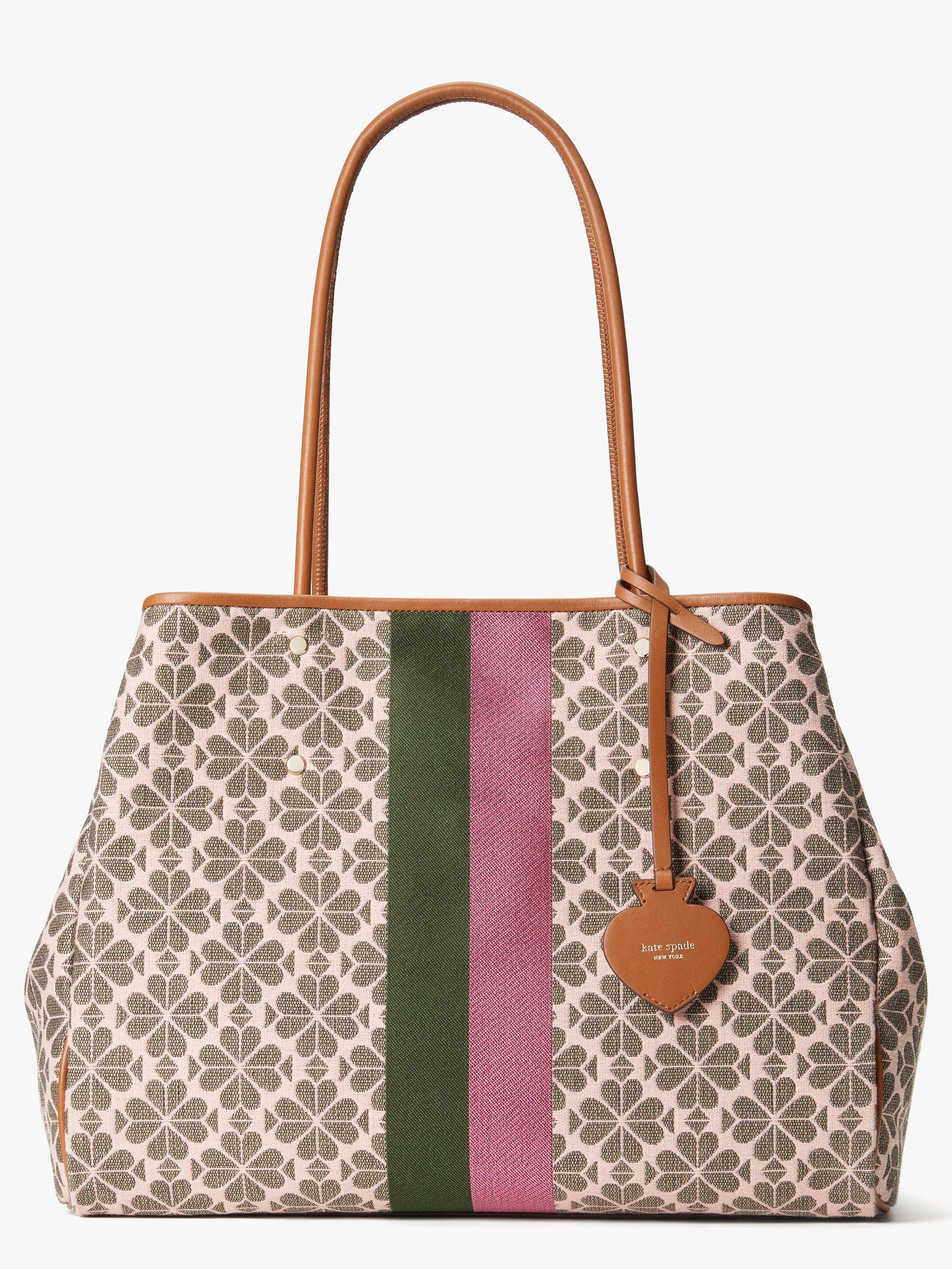 spade flower jacquard stripe everything large tote | Kate Spade (US)