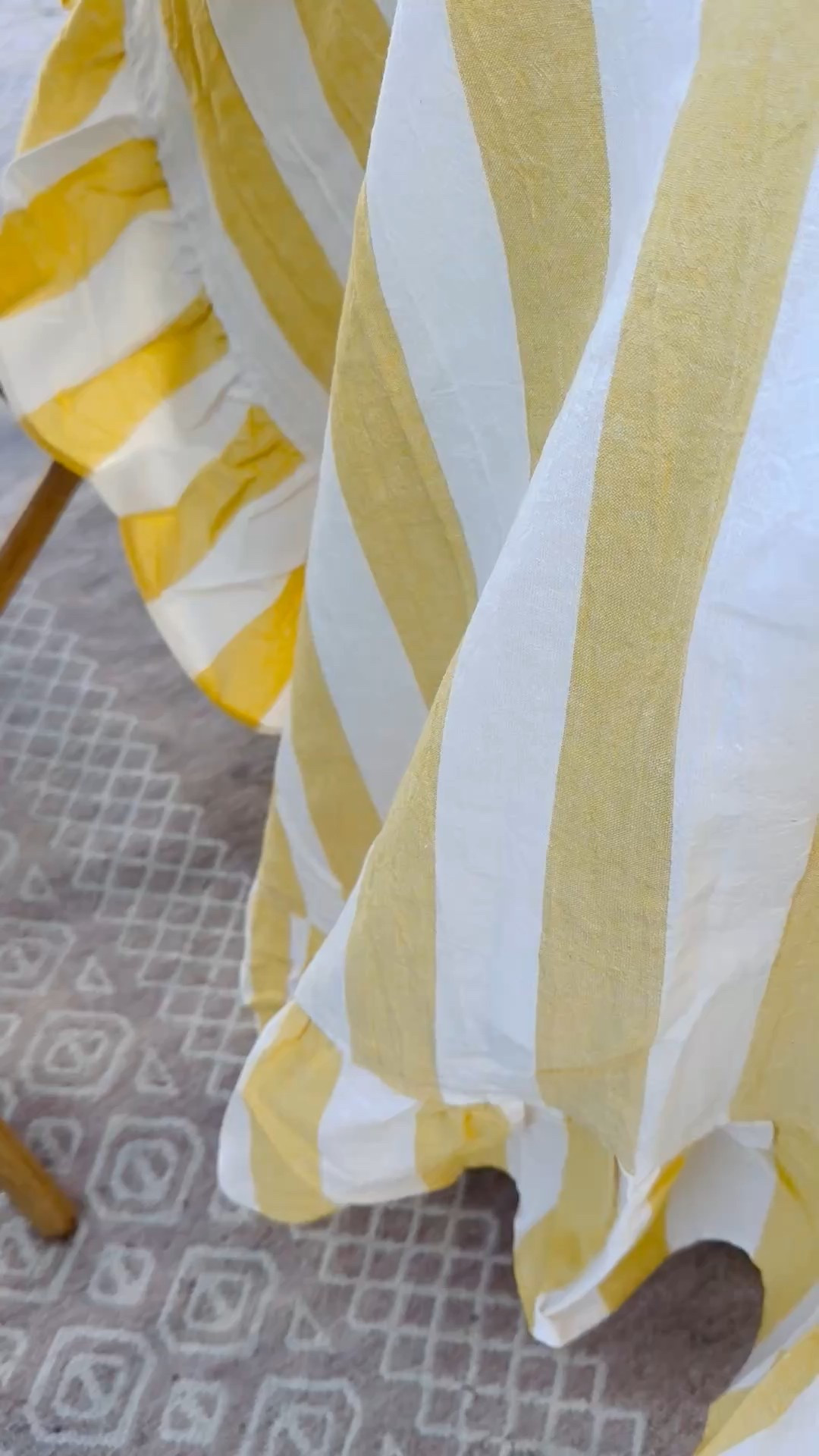 This tablecloth from Target is made out of organic cotton. Live the stripes, live the ruffled skirts. #tablelinen

#LTKHome #LTKSpringSale #LTKWatchNow