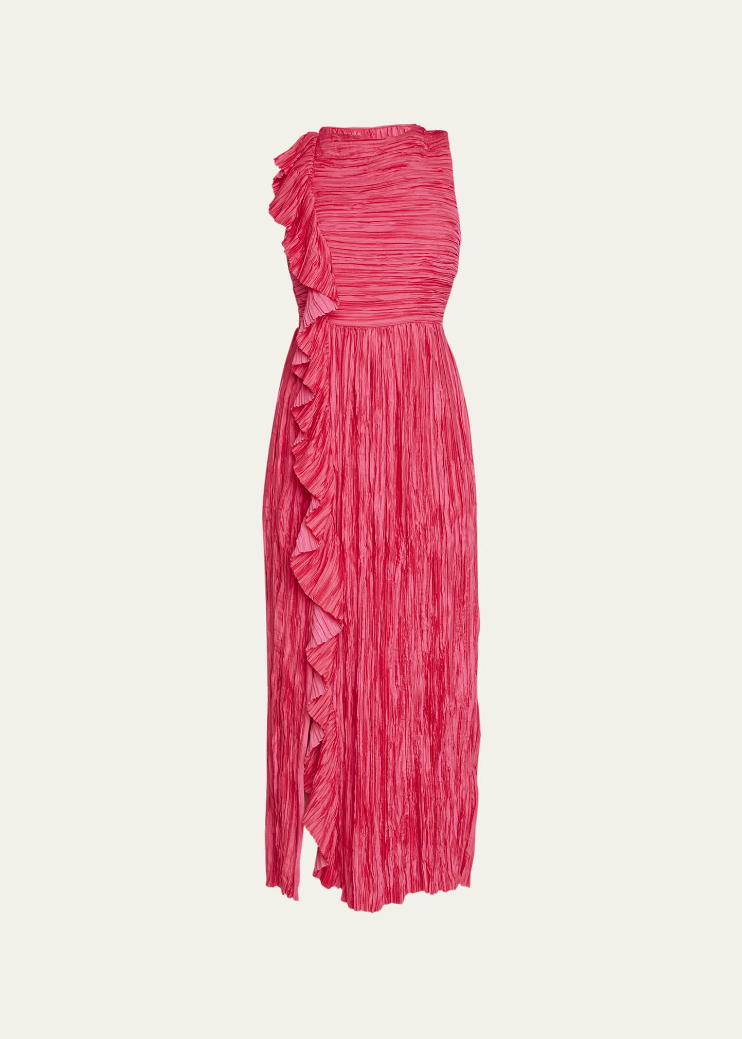 Ulla Johnson Circe Sleeveless Satin Plisse Dress | Bergdorf Goodman