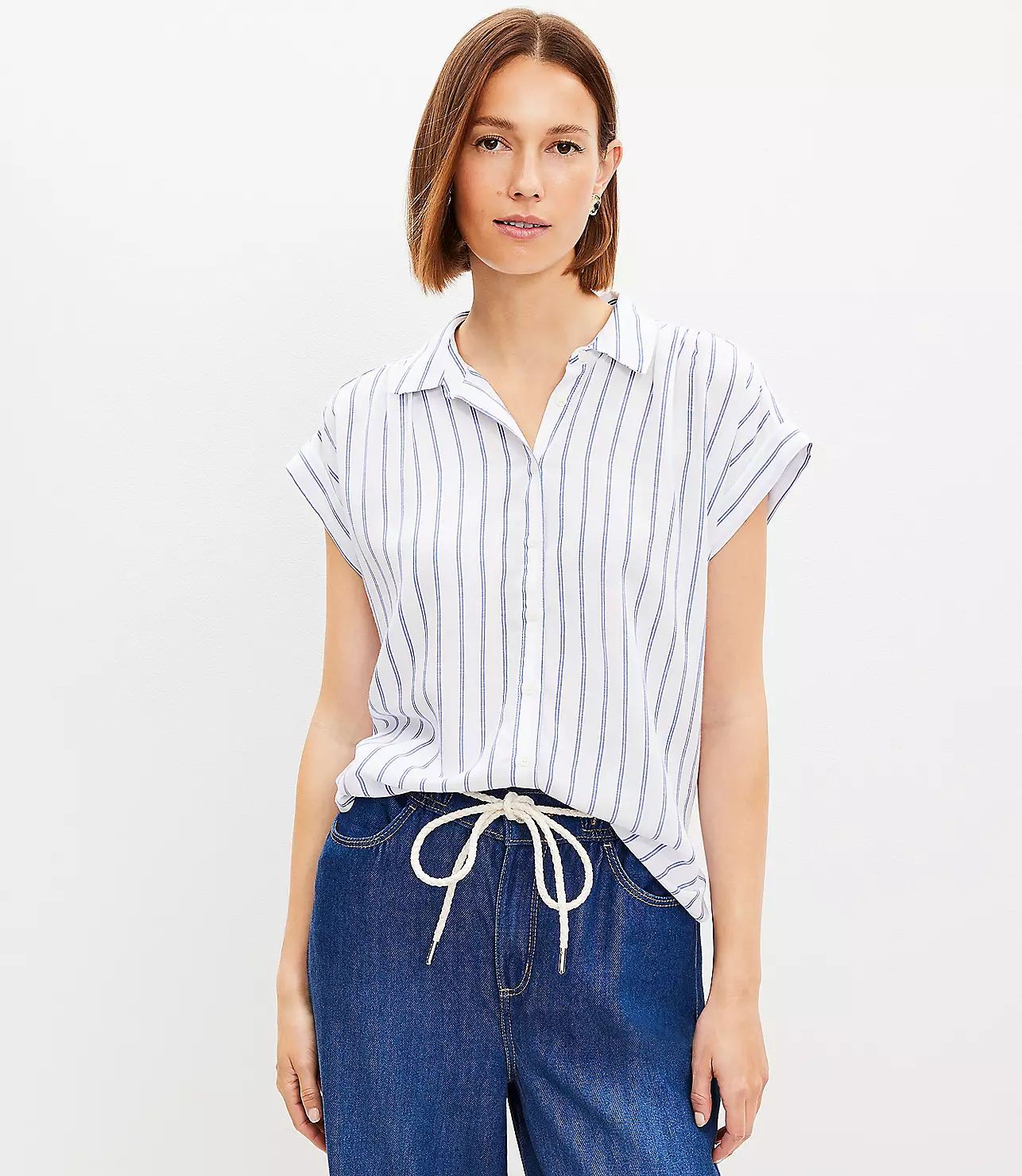 Striped Dolman Shirt | LOFT