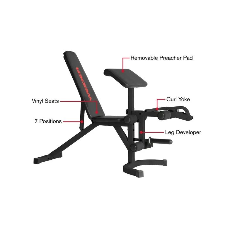 Weider Attack Olympic Utility Bench with 610 Lb. Total Weight Capacity | Walmart (US)