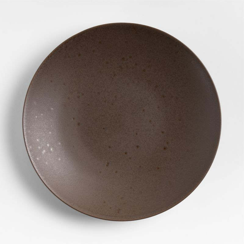 Craft Espresso Stoneware Coupe Dinner Plate + Reviews | Crate & Barrel | Crate & Barrel
