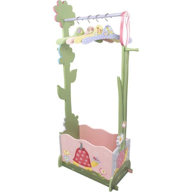 Fantasy Fields by Teamson Kids | Magic Garden Dress Up Valet Rack w/ 4 Hangers (Pink) | Maisonette | Maisonette