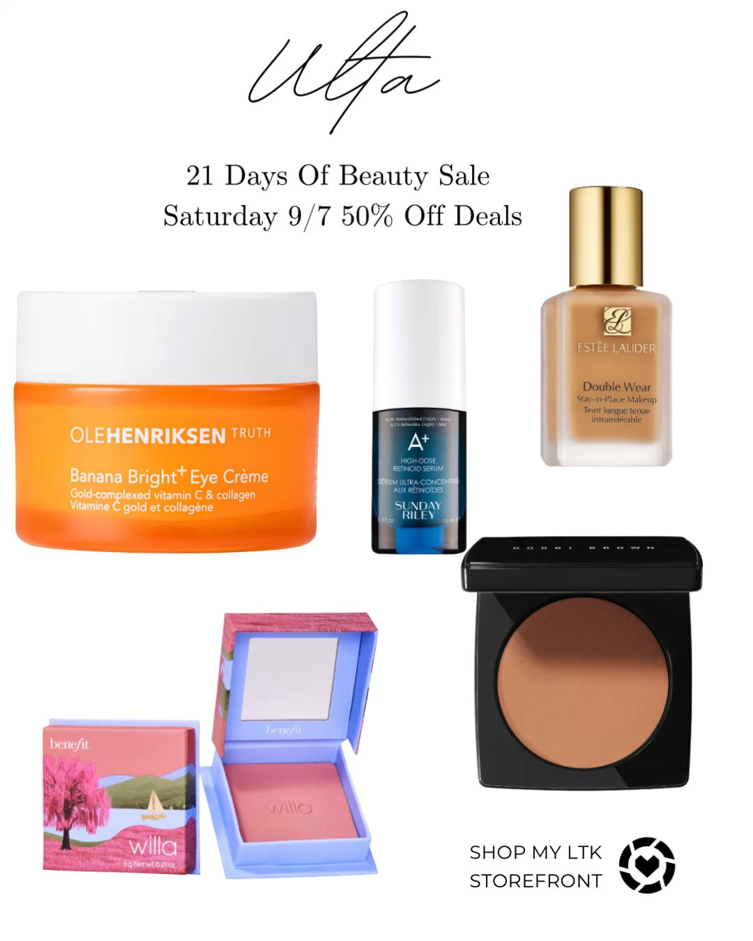 🚨 Ulta’s 21 Days of Beauty is here, and the deals are 🔥! My top picks are 50% OFF today only—plus, free same-day delivery until 9/19! 🛍️ You don’t want to miss these steals—your beauty bag will thank you! 💄✨ Tap in and treat yourself to these must-haves before they’re gone! #21DaysOfBeauty #BeautySteals #MustHaves


#LTKFindsUnder50 #LTKBeauty #LTKSaleAlert