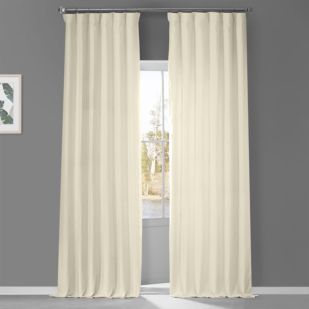 HPD Half Price Drapes French Linen Curtains For Room Decorations Light Filtering 50 X 120 (1 Pane... | Amazon (US)