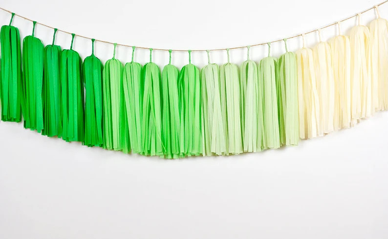 ASSEMBLED Clover Tassel Garlandjungle Party Banner Frog - Etsy | Etsy (US)