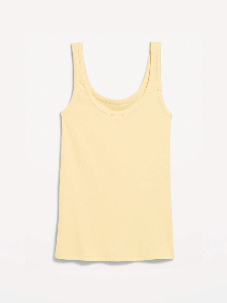 First-Layer Ribbed Scoop-Neck Tank Top | Old Navy (US)