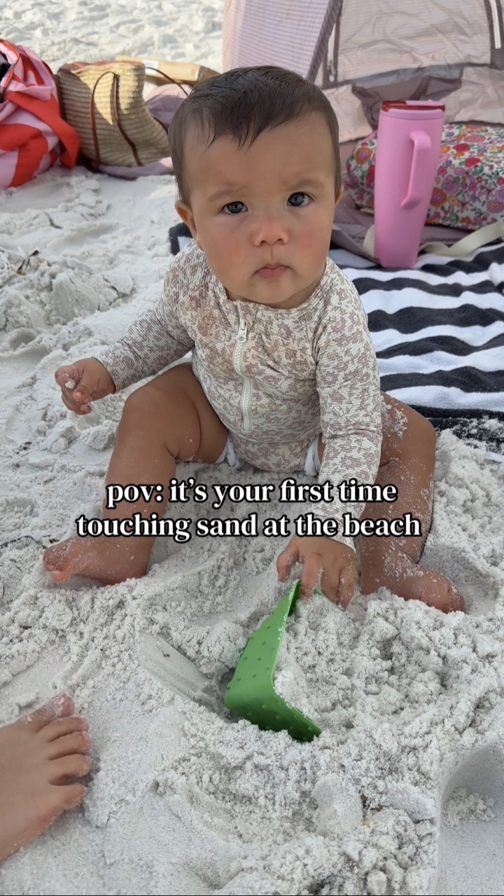 My little beach baby🥹🥰

Comment “shop” for her swimsuit 

#beach #baby #newbaby #summer #vacation ditl, family vacation, beach, sand, Florida, baby, girl mom