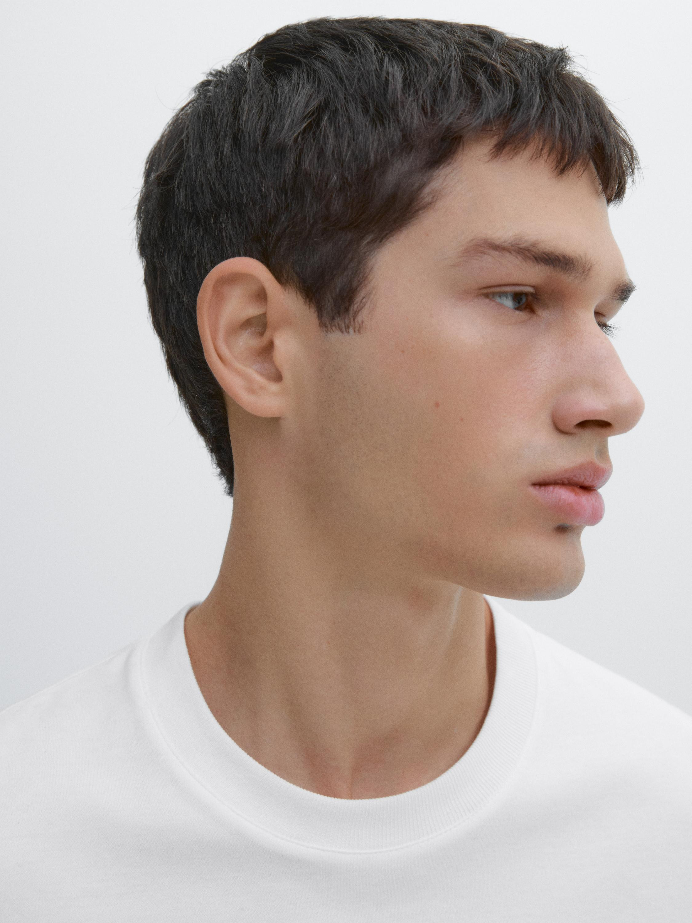 100% cotton medium weight T-shirt | Massimo Dutti UK