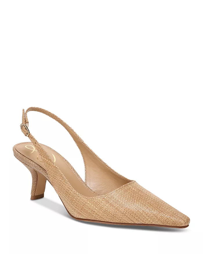 Women's Bianka Pointed Toe Mid Heel Slingback Sandals | Bloomingdale's (US)
