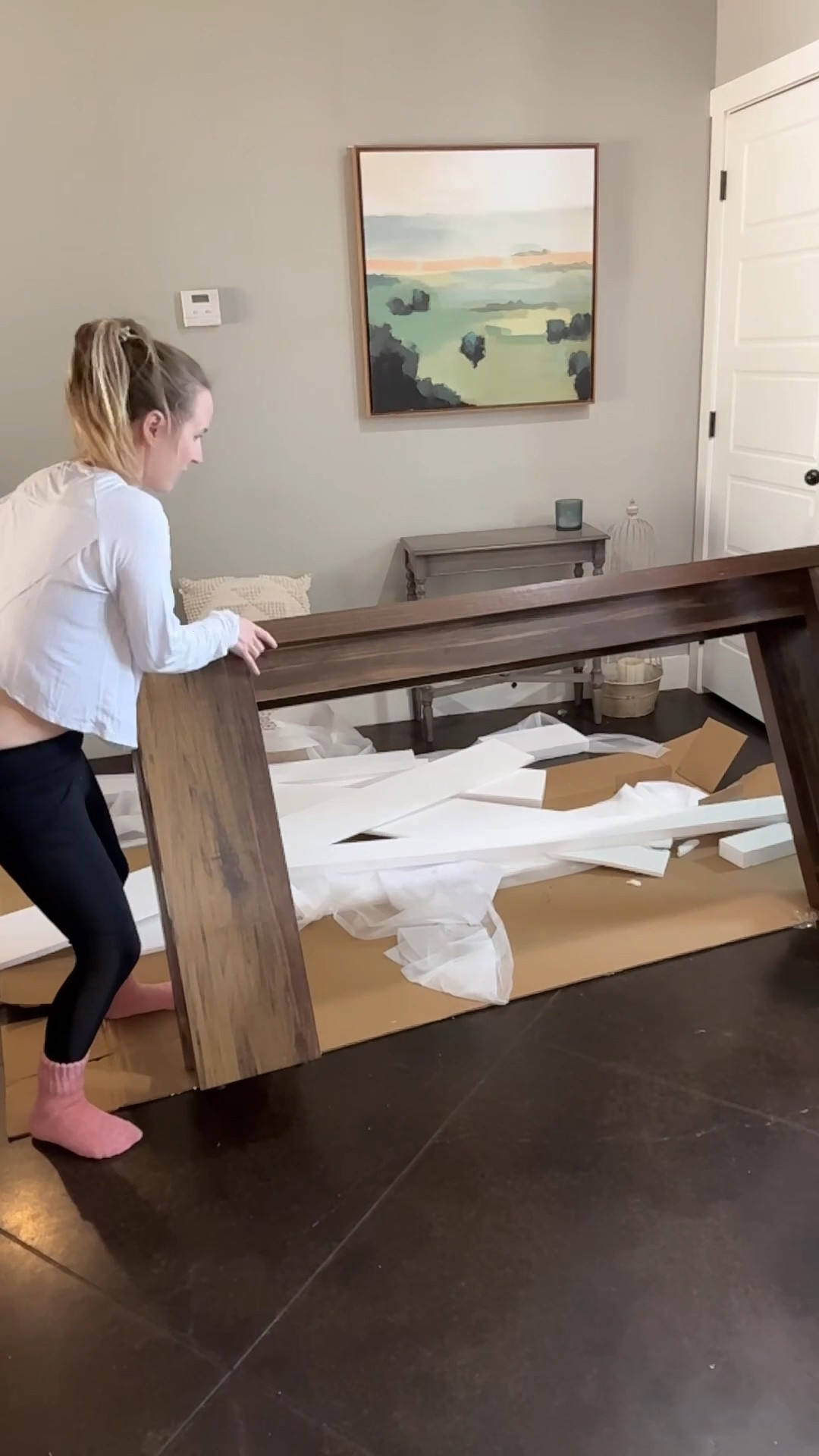 What did yall do this weekend? This has been sitting in a box in my entryway for two weeks so I finally put it together and am SO IMPRESSED. This table was only  $160 and had massively elevated the look of my entryway. 

#LTKSpringSale #LTKHome #LTKFamily