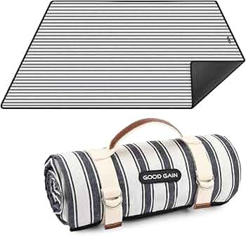 G GOOD GAIN Waterproof Picnic Blanket Portable with Carry Strap for Beach Mat or Family Outdoor C... | Amazon (US)