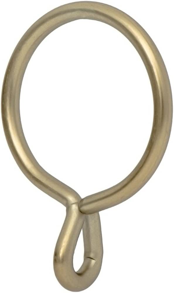 Ivilon Drapery Eyelet Curtain Rings - 1.7" Ring for Curtain Hook Pins, Set of 14 - Warm Gold | Amazon (US)