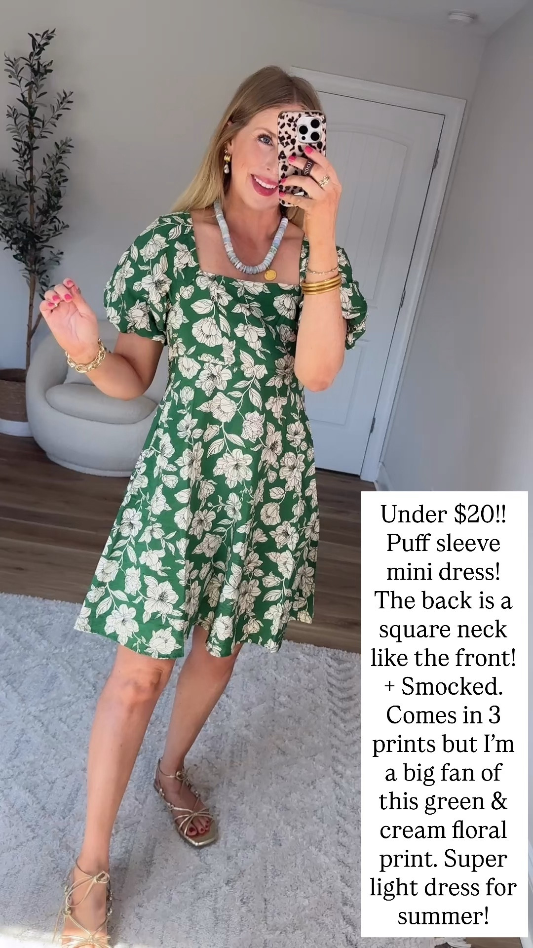 Walmart try on, green floral mini dress

#LTKootd #LTKmomlife