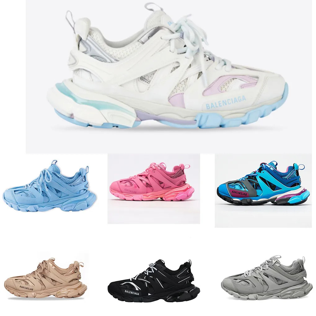Balenciaga Paris Fashion Triple s track 3.0 Designer casual shoes ice pink blue white orange blac... | DHGate